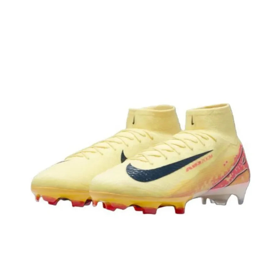 NIKE Mercurial Superfly 10 Elite FG High-Top Men football boots Cushioning rebound Soccer shoes Light and flexible sneaker white