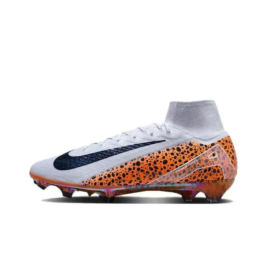 NIKE Mercurial Superfly 10 Elite FG High-Top Men football boots Cushioning rebound Soccer shoes Light and flexible sneaker white