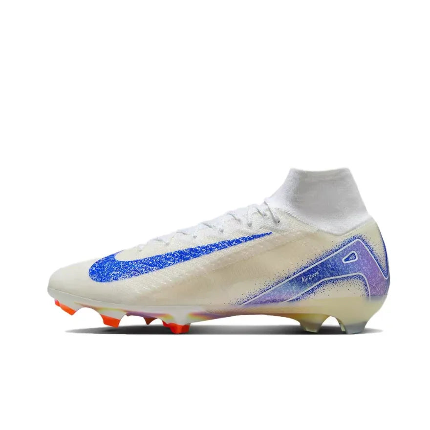 NIKE Mercurial Superfly 10 Elite FG High-Top Men football boots Cushioning rebound Soccer shoes Light and flexible sneaker white