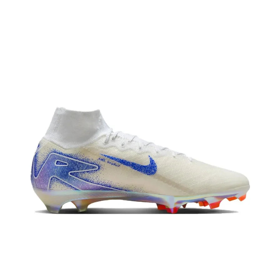 NIKE Mercurial Superfly 10 Elite FG High-Top Men football boots Cushioning rebound Soccer shoes Light and flexible sneaker white