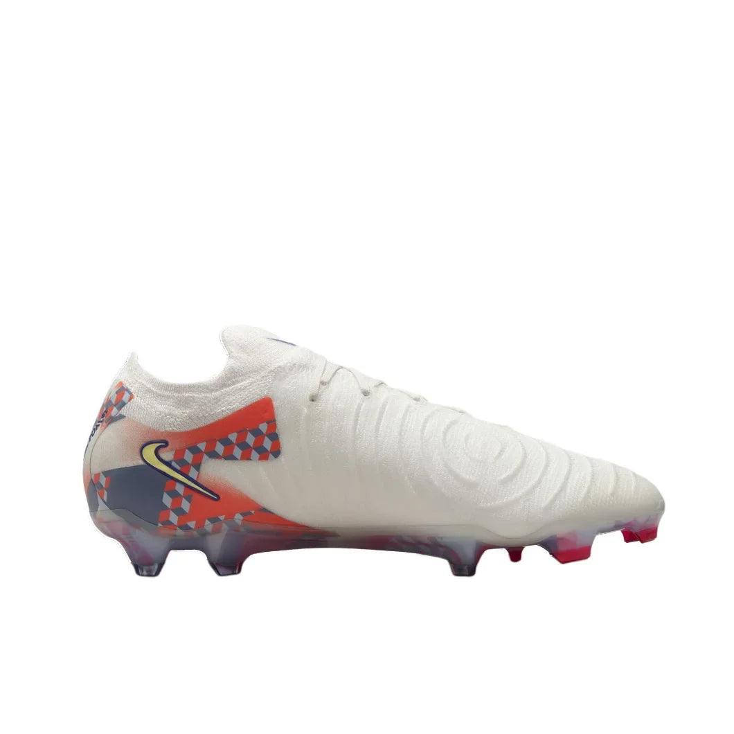 Nike Grey Phantom GX 2 Elite FG Original Men's Low Top Soccer Shoes Comfortable Non slip Hard Turf Natural Turf