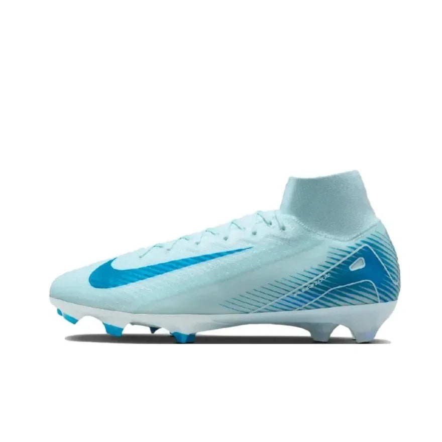 NIKE Mercurial Superfly 10 Elite FG High-Top Men football boots Cushioning rebound Soccer shoes Light and flexible sneaker white