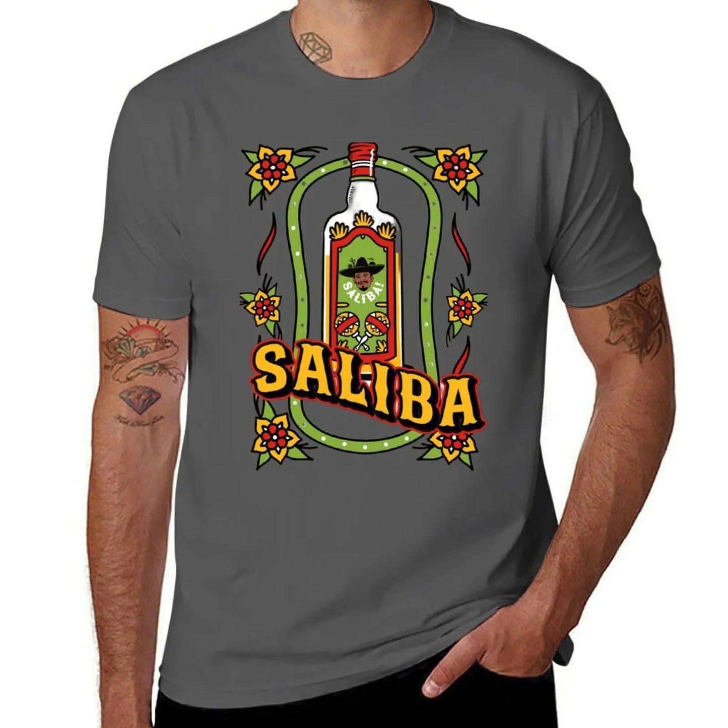 Arsenal William Saliba Tequila T-Shirt tops blacks for a boy big and tall t shirts for men