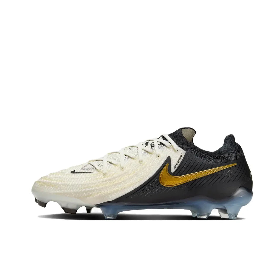 Nike Grey Phantom GX 2 Elite FG Original Men's Low Top Soccer Shoes Comfortable Non slip Hard Turf Natural Turf