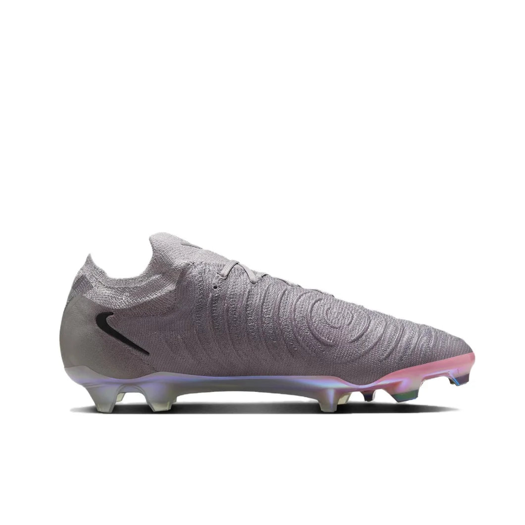 Nike Grey Phantom GX 2 Elite FG Original Men's Low Top Soccer Shoes Comfortable Non slip Hard Turf Natural Turf