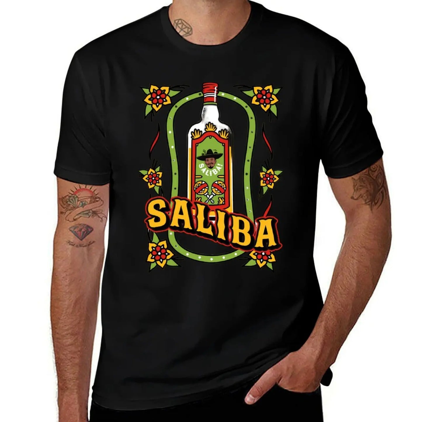 Arsenal William Saliba Tequila T-Shirt tops blacks for a boy big and tall t shirts for men